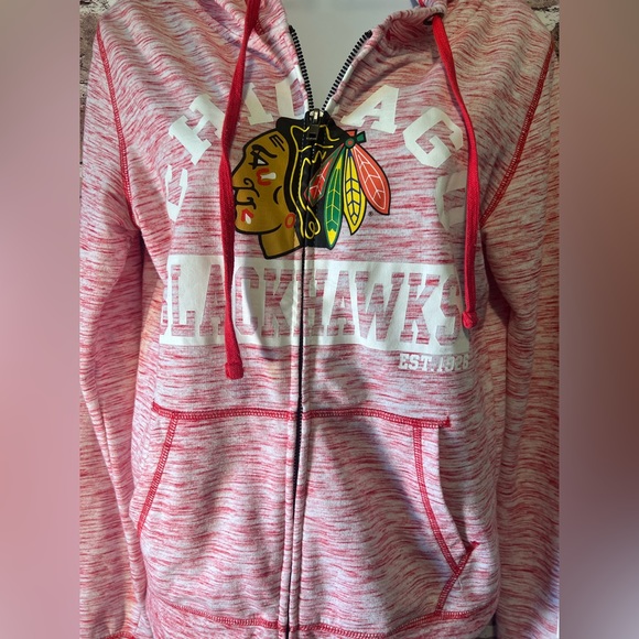 womens small - Chicago Blackhawks - zip up sweatshirt - Picture 3 of 8
